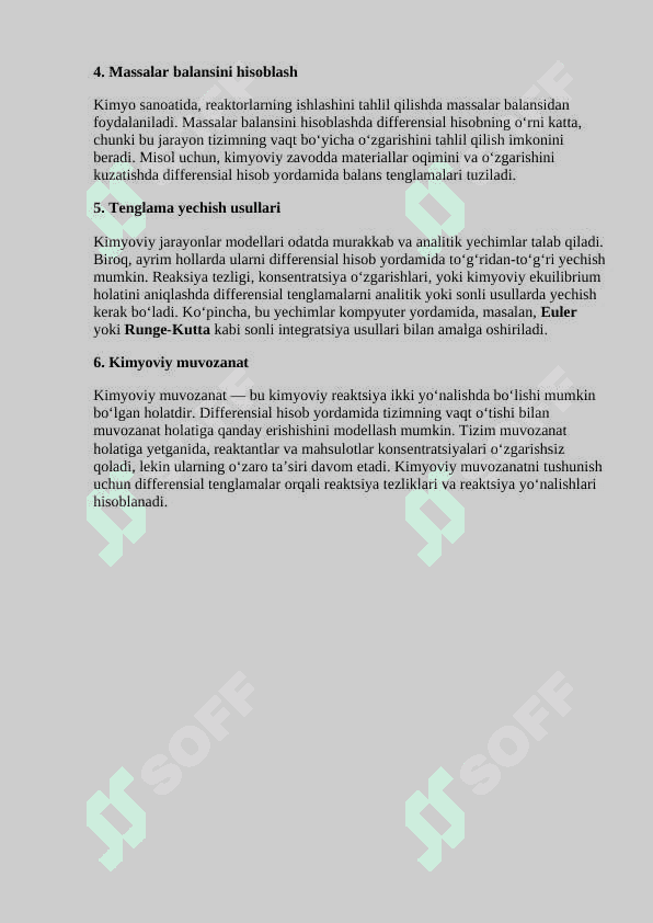 Kimyoda differensial hisob tatbiqlari 4