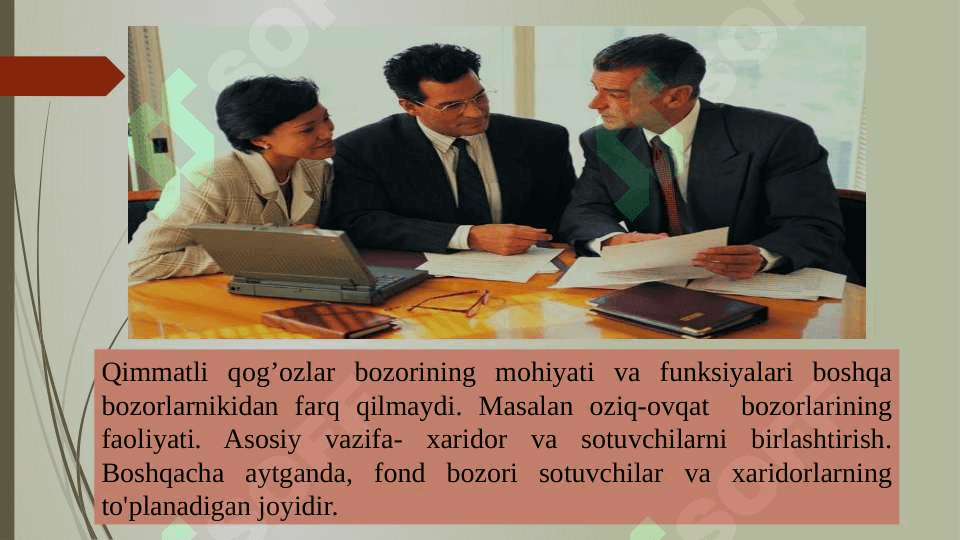 Fond birjasi funksiyalari va tashkiliy tuzilmasi 6