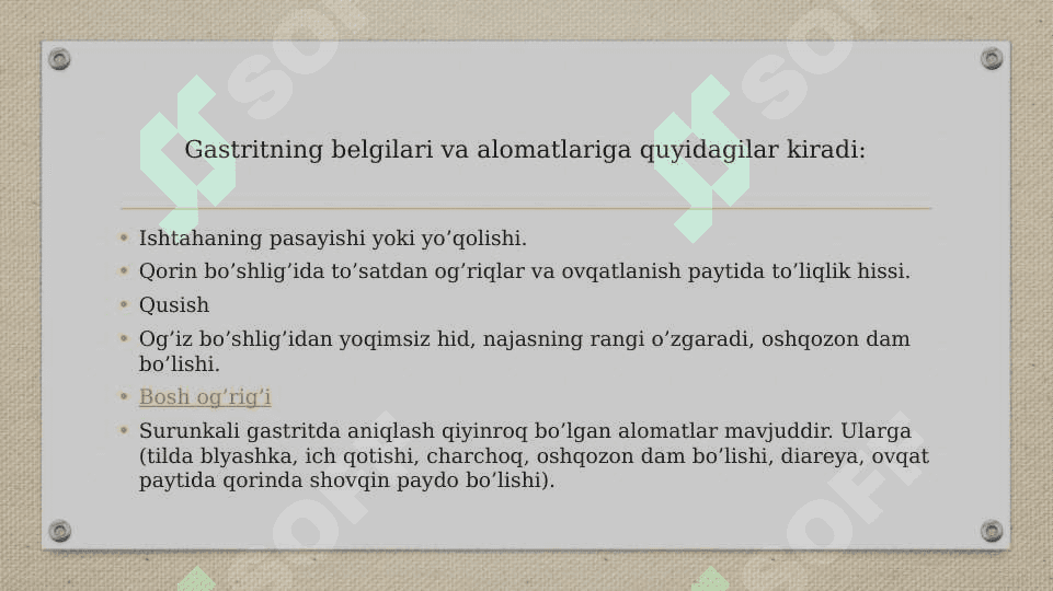 Gastirit Oshqozon ichak yarasi va kolit kelib chiqishida mikroorganizmlarning ahamiyati patogenizi labaratoriya tashxisi 3