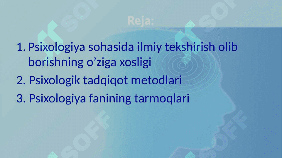 Psixologiya fanining ilmiy tadqiqot metodlari 2
