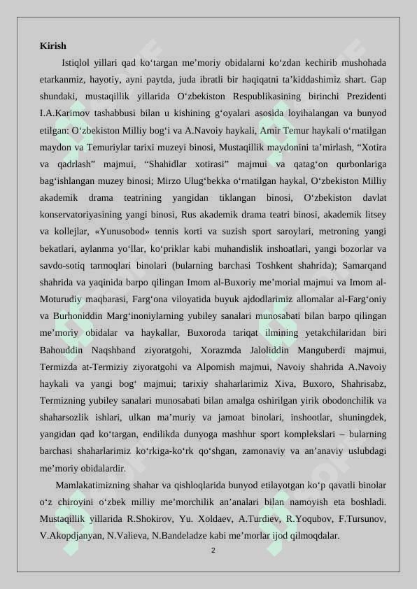 Mustaqillik koshonalari 2