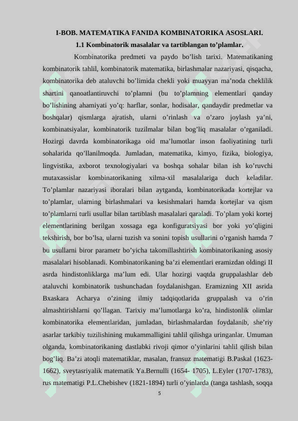 Kombinatorika elementlarini oʻqitish metodikasi 5
