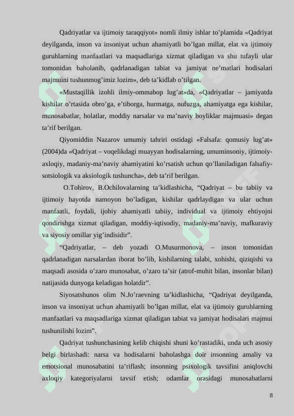 MILLIY QADRIYAT VA AN'ANALAR ORQALI O'QUVCHILARNI TARBIYALASH YO'LLARI 8