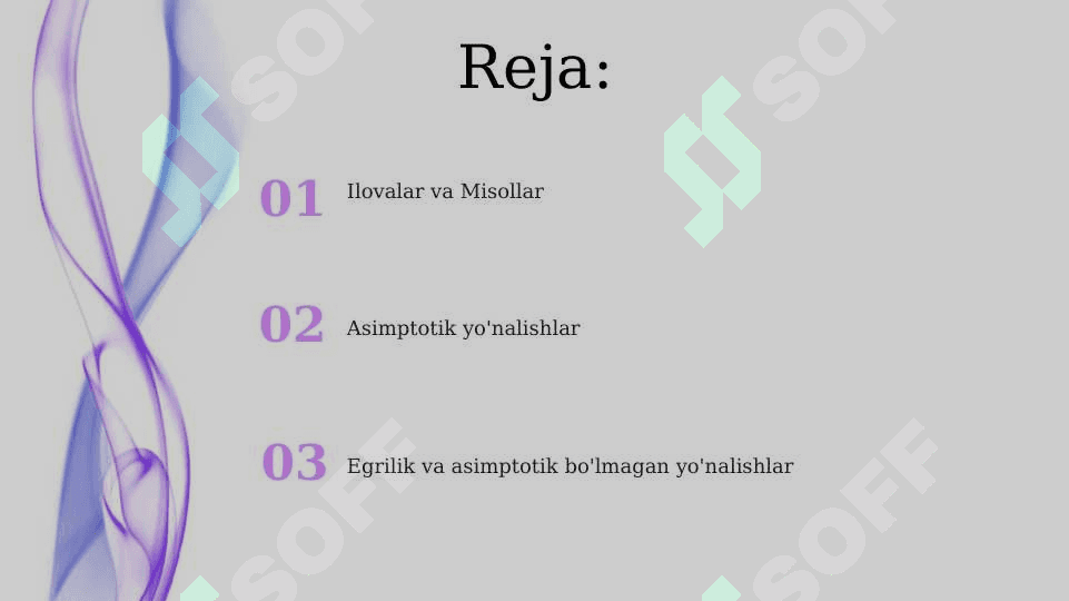 Asimtotlik va noasimtotlik yõnalishlari 2-tartibli 2