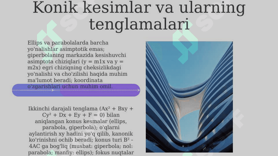 Asimtotlik va noasimtotlik yõnalishlari 2-tartibli 4