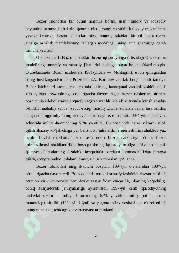 Bozor islohotlari mohiyati va o'tish davrdagi o'ziga xos xususiyatlari 4