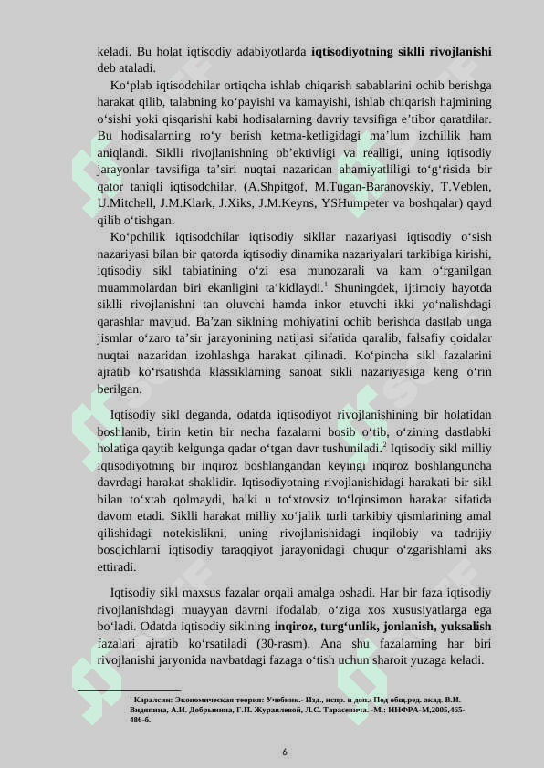 Iqtisodiyotning siklliligi to’grisida turli xil nazariyalar 7