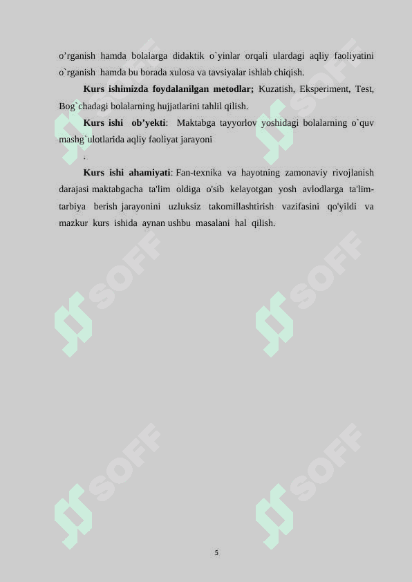 MAKTABGACHA TA’LIM MUASSASALARIDA TAYYORLOV GURUHI BOLALARNING AQLIY RIVOJLANISHIDA PSIXOLOGIK TRENINGLARDAN FOYDALANISH 5