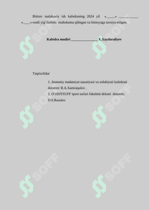 O‘quvchilarni yengil atletika mashg‘ulotlari orqali bitiruv malakaviy ish 2
