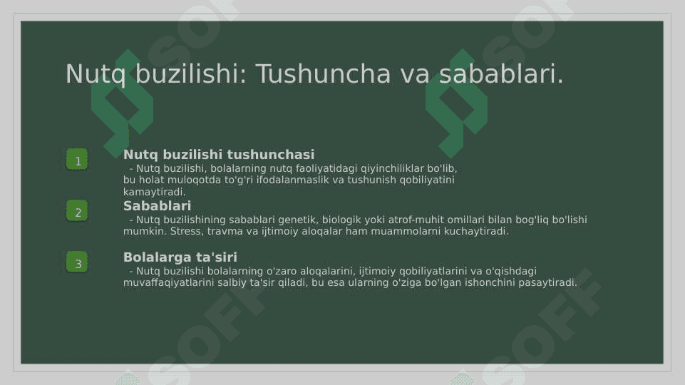 Nutq buzilishi bólgan bolalarda nutqni shakllantirish bóyicha  ishlari psixologiyasi haqida ota-onalarga tavsiyalar 3