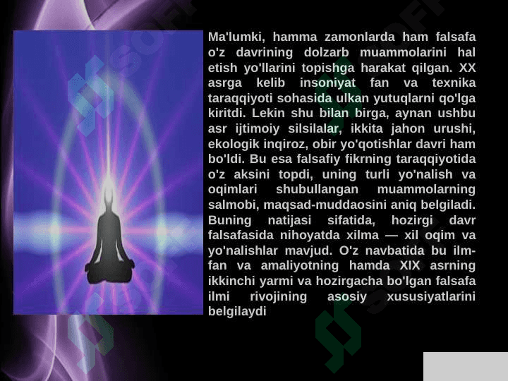 Hozirgi dunyoda falsafaning ahamiyati. 2