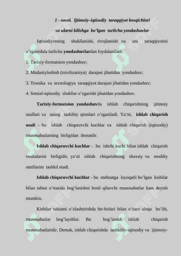 IJTIMOIY-IQTISODIY  TIZIMLAR VA MULKCHILIK MUNOSABATLARI 2