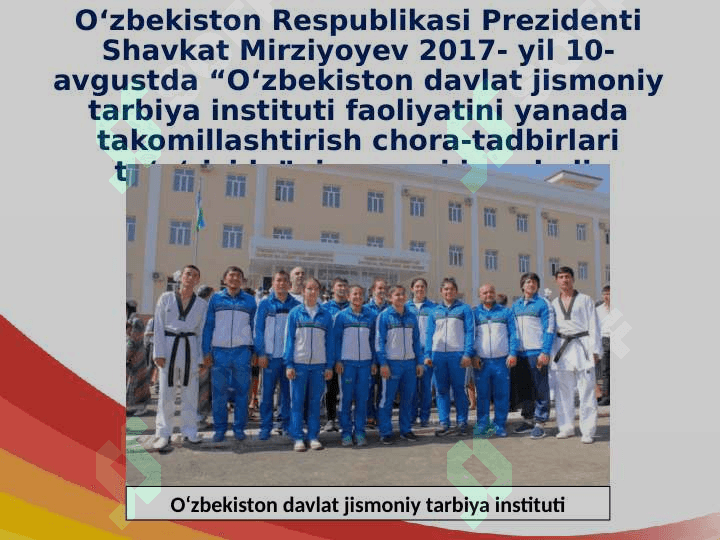 O‘zbekiston Respublikasida jismoniy tarbiya va sportning rivojlanishi 4
