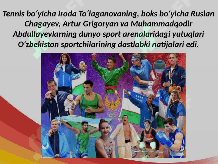 O‘zbekiston Respublikasida jismoniy tarbiya va sportning rivojlanishi 8