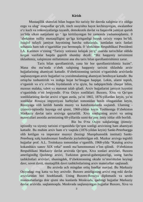 O’rta Osiyo xonliklari davrida arxiv ishi 3