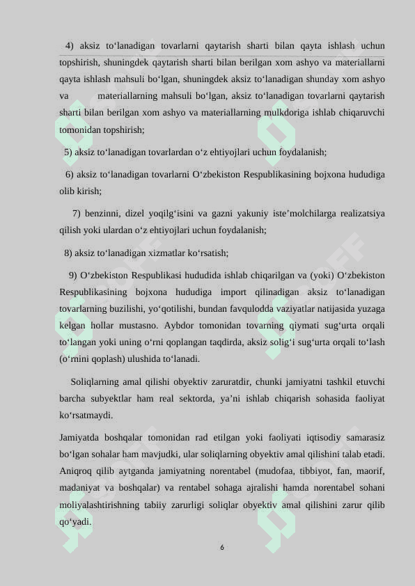 IQTISODIYOT MODERNIZATSIYA SHAROITLAR AKSIZ SOLIG’I    VA UNING SOLIQ TIZIMIDA TUTGAN O’RNI 6