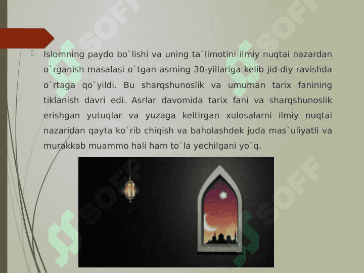 Islomning vujudga kelishi va tarqalishi 6