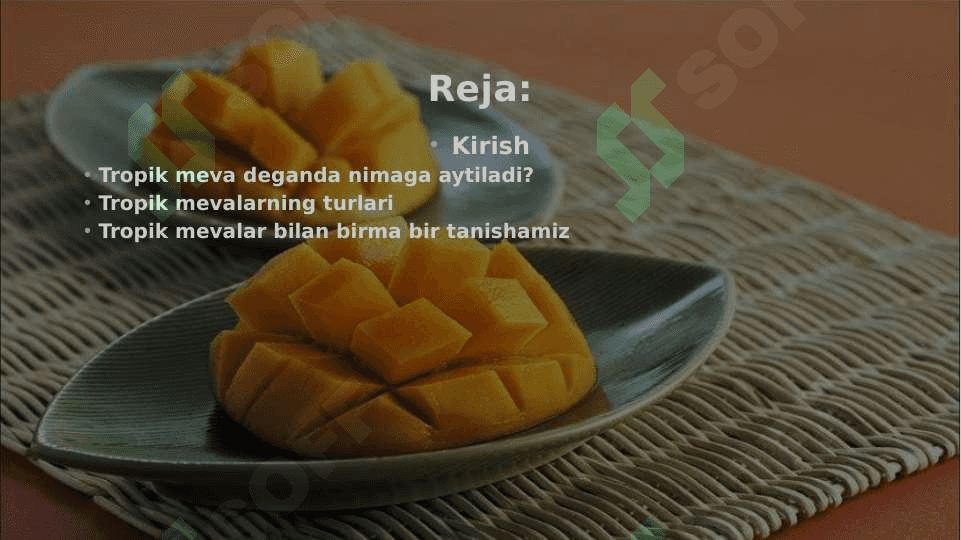 Tropik meva ekinlari 3