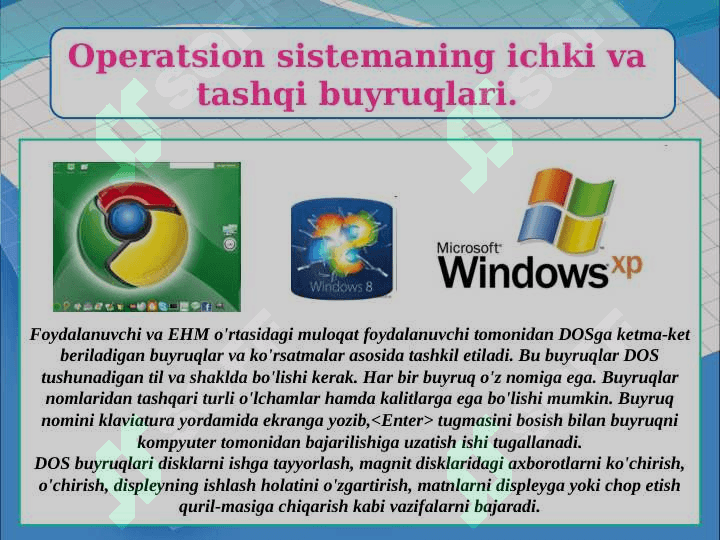 OPERATSION TIZIMLAR VA KOMPYUTER TURLARI 6