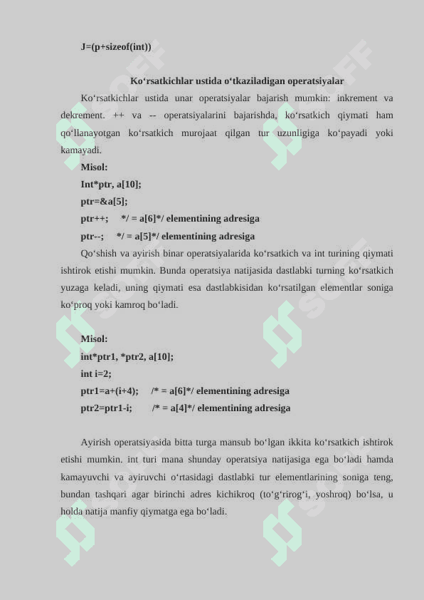 C++ visual dasturlash tilida ko`rsatgichlar va funksiyala 4