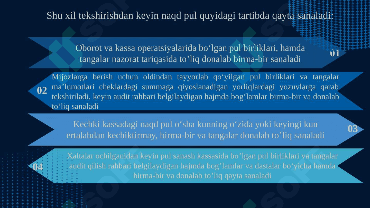 BANKLARDA KASSA OPERATSIYALARI AUDITI haqida 32 betdan iborat prezentatsiya (taqdimot) 7