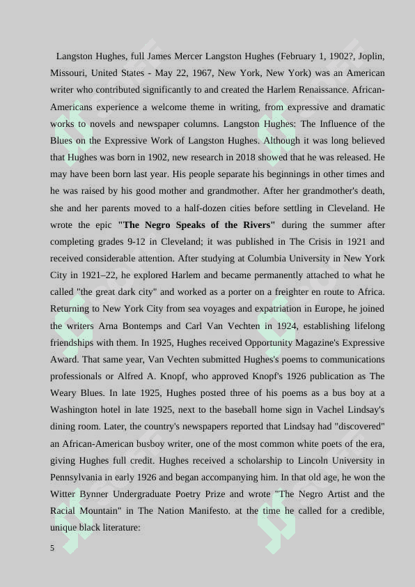 Langston Hughes and his best collection of Shakespeare in Harlem 5