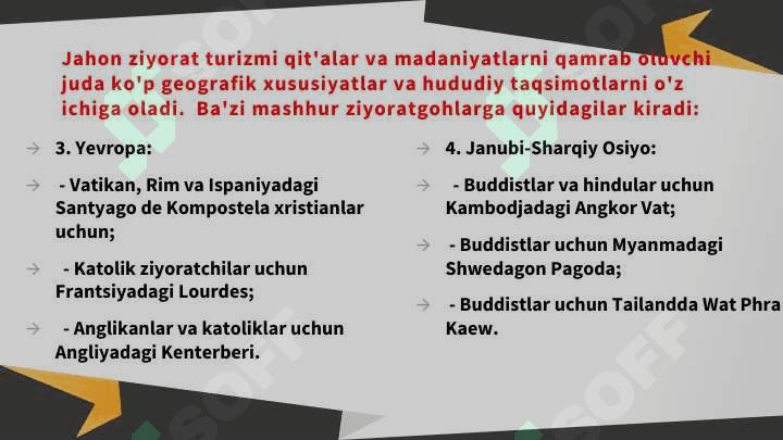 Jahon mamlakatlarida ziyorat turizm 4