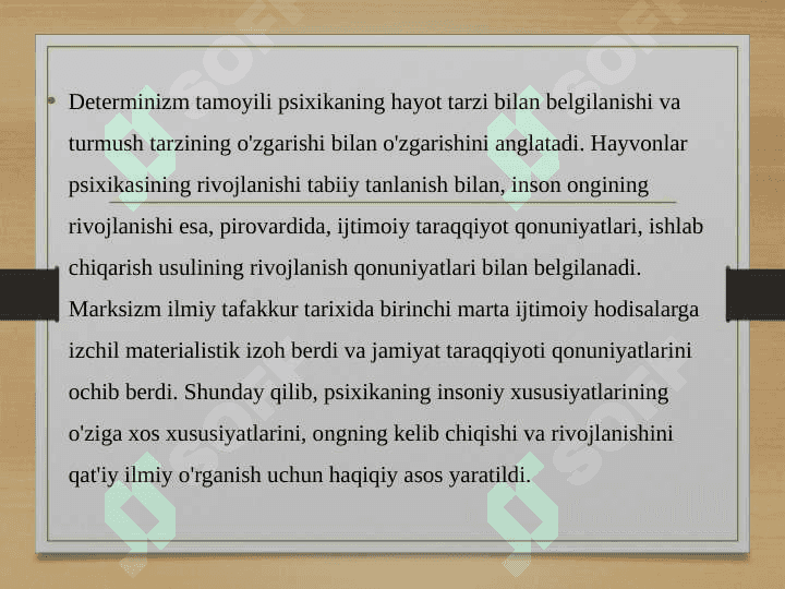 Determinizm prinsipi. Nazariya eksperiment va amaliyot birligi prinsipi 3
