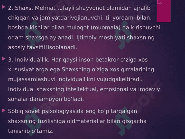 Shaxsning xorijiy nazariyalari 5