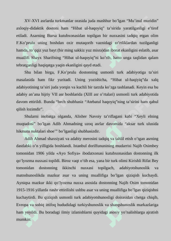 Ahmad Yugnakiyning Hibbat ul haqoyiq asarida insoniy sifatlarning ulug'lanishi 7