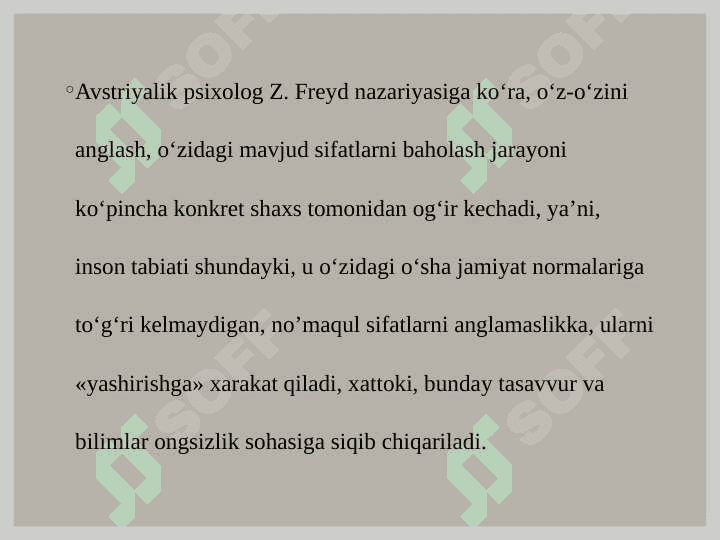 O'zini o'zi baholash. Men konsepsiyasi. O’z-o’ziga munosabat 4