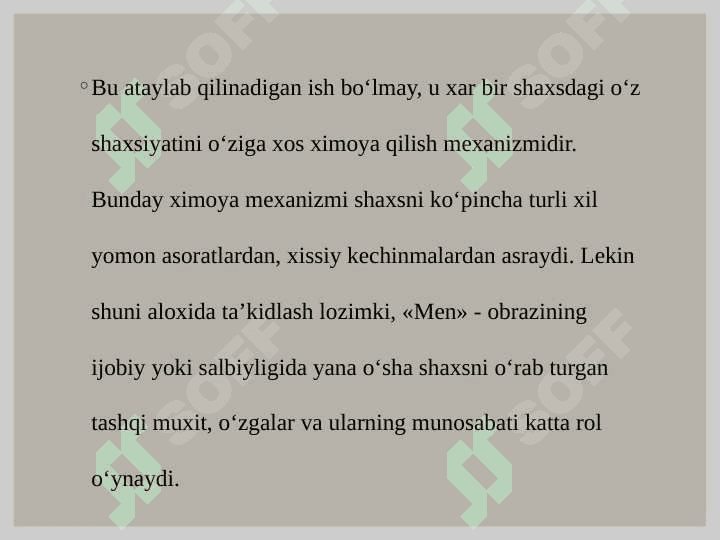 O'zini o'zi baholash. Men konsepsiyasi. O’z-o’ziga munosabat 5