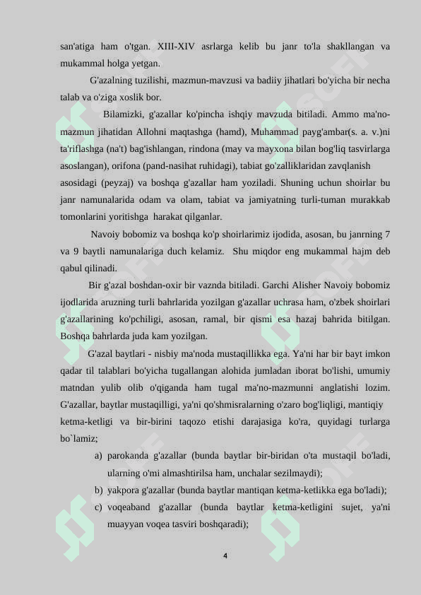 G`azal –  mumtoz she`riyatning asosiy janri sifatida 4