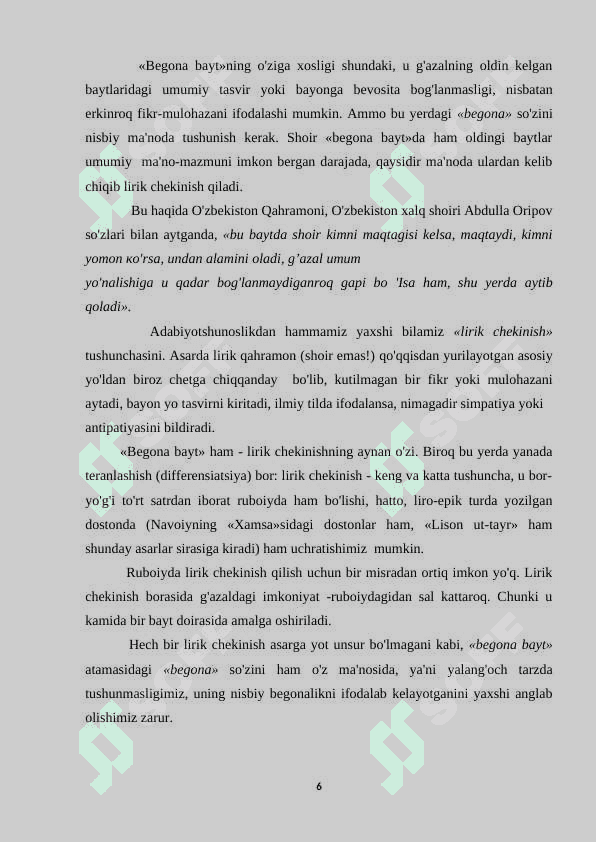 G`azal –  mumtoz she`riyatning asosiy janri sifatida 6