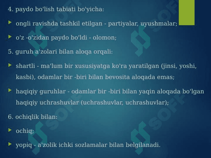 Katta guruhlar turlari 7