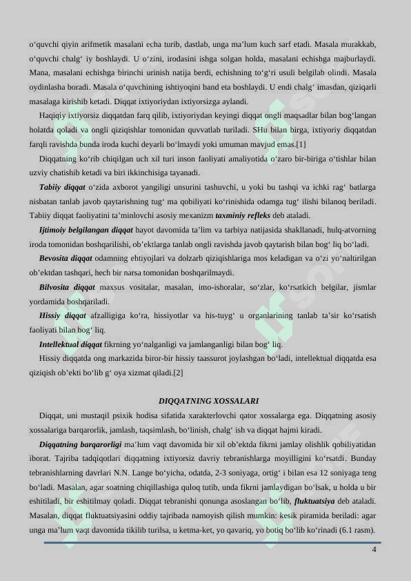 Sodda psixik jarayonlar 4