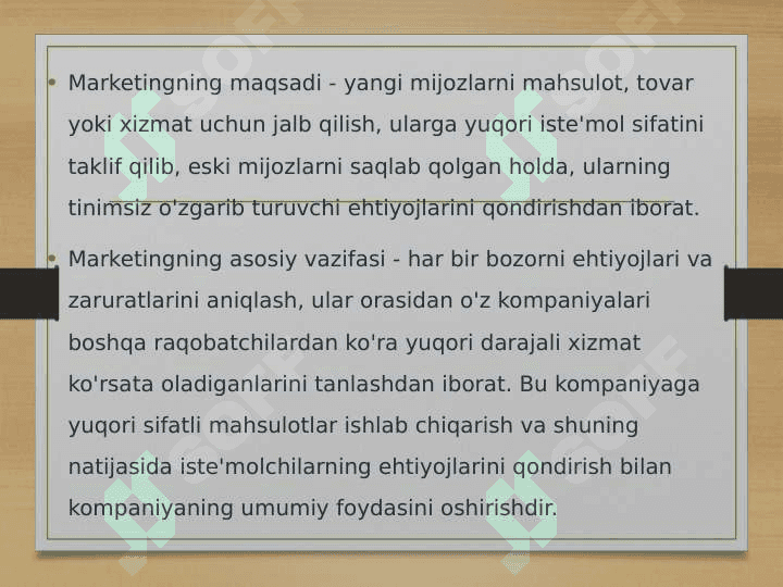 Marketing va uning rivojlanishi 4