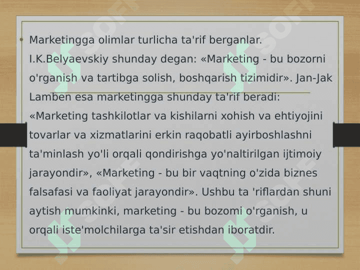 Marketing va uning rivojlanishi 7