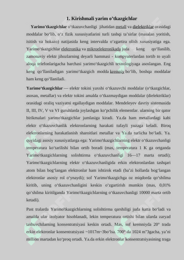 Yarim o’tkazgichlarda kontakt hodisalar 5