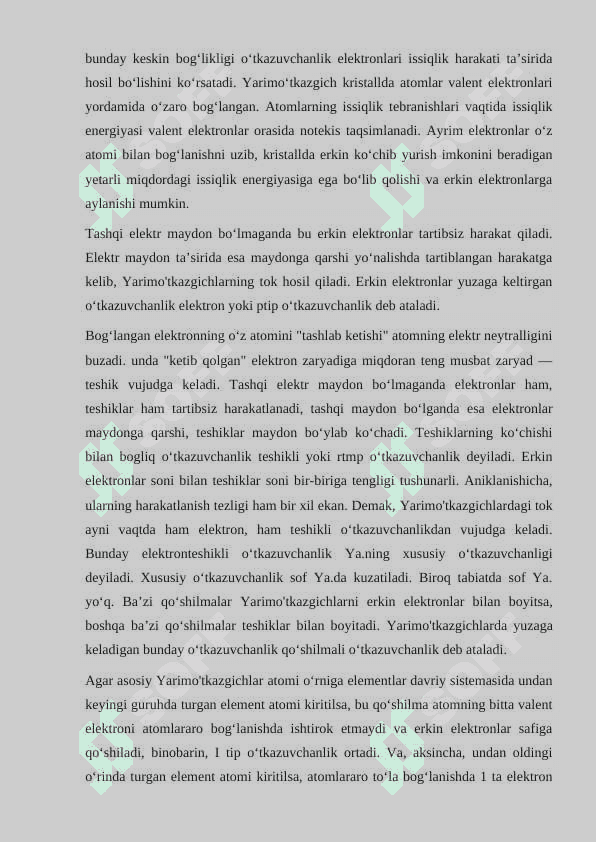 Yarim o’tkazgichlarda kontakt hodisalar 6