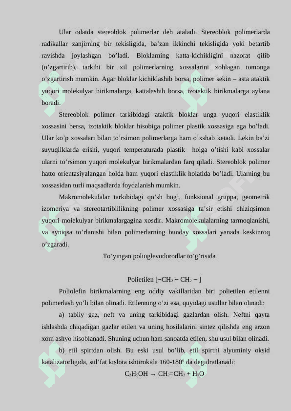 Polimerlarning mexanik mustahkamligi, sudraluvchanligi va uzoq muddatligi 8