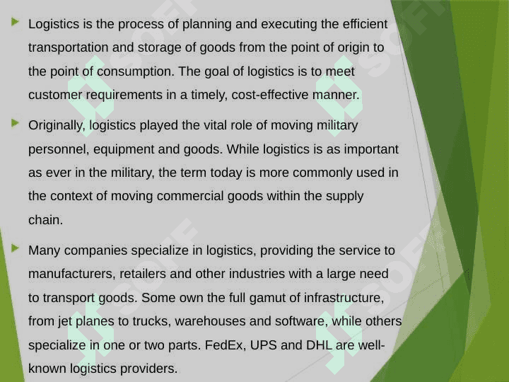 Logistics 2