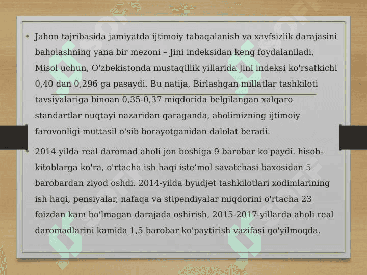 Ijtimoiy siyosatni amalga oshirish samaradorligini baholash mezonlari 5
