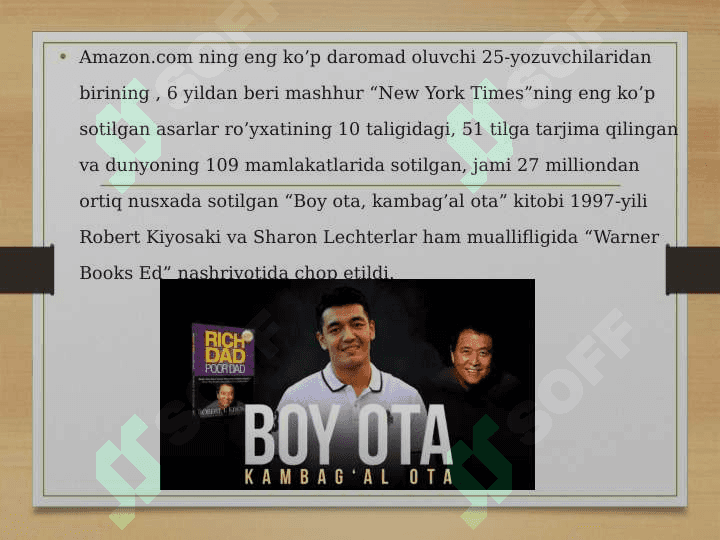Robert Kiyosaki. Boy ota, kambag’al ota 2