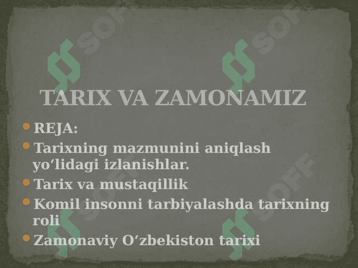 Tarix va zamonamiz 2