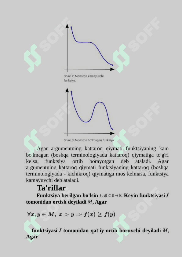 Monoton funksiyalar va ularning limiti 2