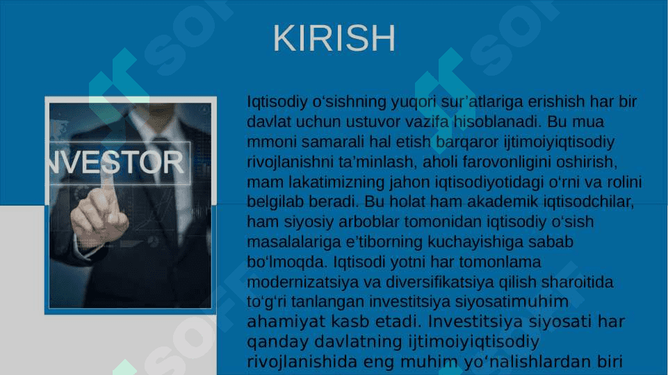 Iqtisodiyotga investitsiyalarni joriy etishda erkin iqtisodiy hududlarning roli 3