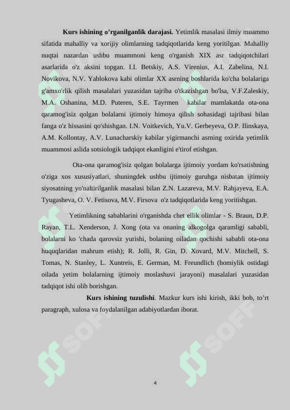 OTA-ONA QARAMOG’ISIZ QOLGAN BOLALARGA VASIY VA HOMIY TAYINLASH TIZIMI KURS ISHI 4