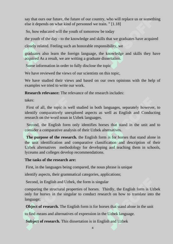 Features of translating noun phrases and number categories in English 4