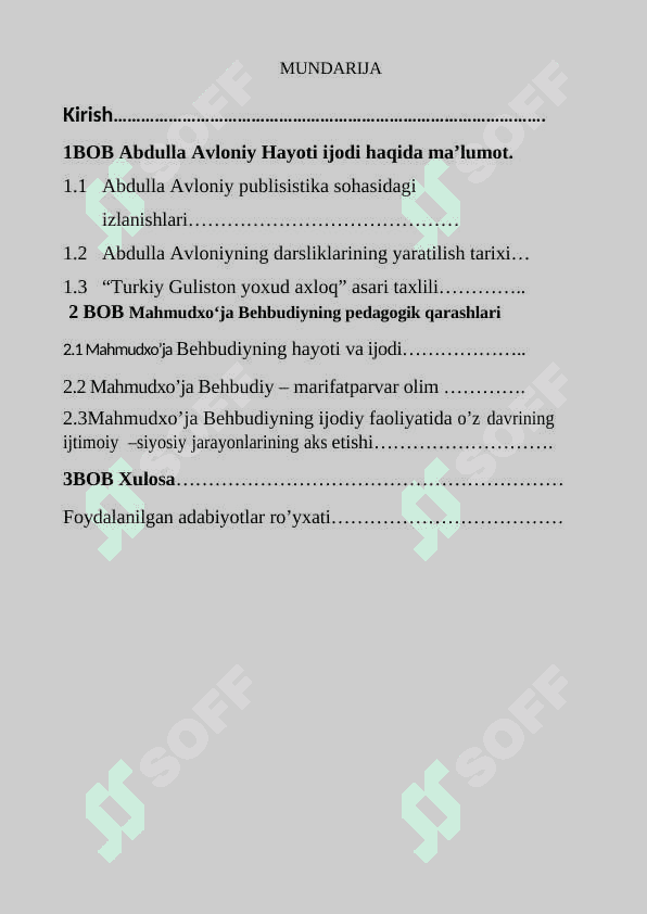 Ma’rifatparvar pedagoglardan Abdulla Avloniy va Mahmudxo’ja Behbudiyning        ijtimoiy pedagogik qarashlari 2